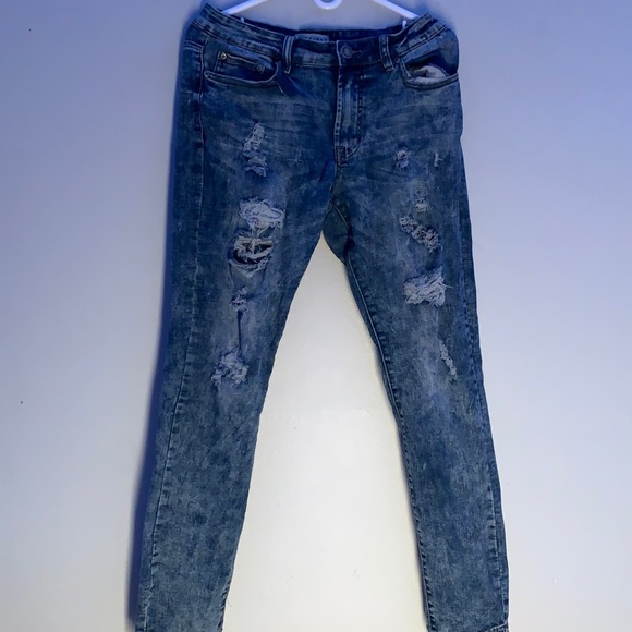 Men’s Distressed Skinny Jeans - Picture 1 of 4